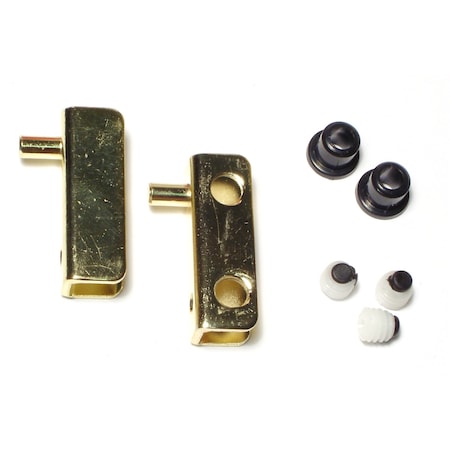 Brass Glass Door Hinges 2PK